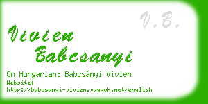 vivien babcsanyi business card